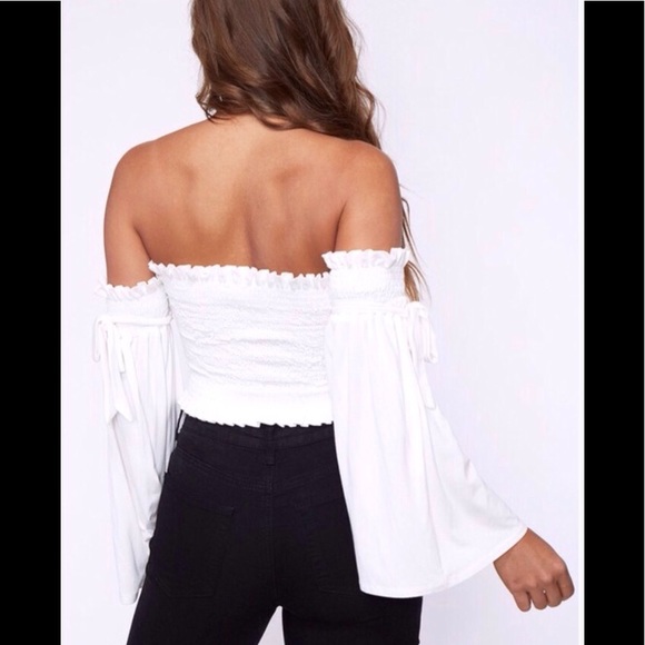 Peach Love California Smocked Off The Shoulder Top - Picture 5 of 6